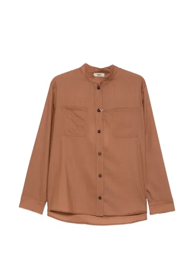 Herno Chest-pockets Buttoned Shirt In Brown