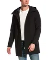 Herno Wool-blend Coat In Black