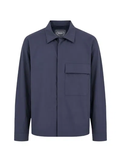 Herno Chest-pocket Jacket In Blue