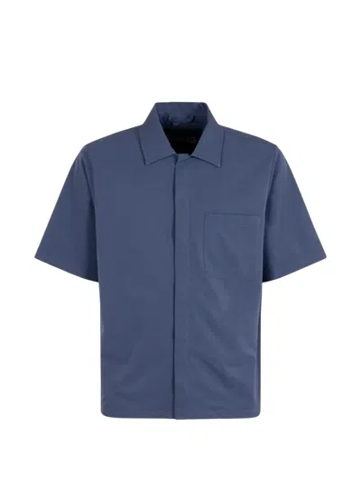 Herno Chest-pocket Shirt In Blue