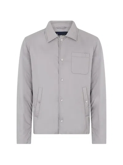 Herno Chest-pocket Shirt Jacket In Gray