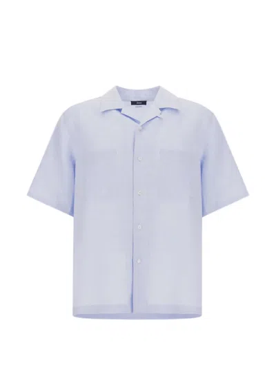 Herno Chest-pockets Boxy-fit Shirt In Blue