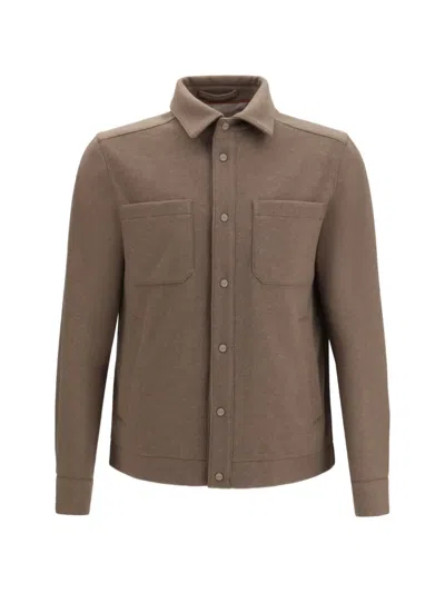 HERNO CHEST-POCKETS PRESS-STUD JACKET