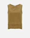 Herno Chic Cotton Jersey ＆ New Techno Taffetà トップ In Sand