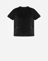 Herno Chic Cotton Jersey ＆ New Techno Taffetà Tシャツ In Black