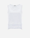 Herno Chic Cotton Jersey ＆ New Techno Taffetà トップ In White
