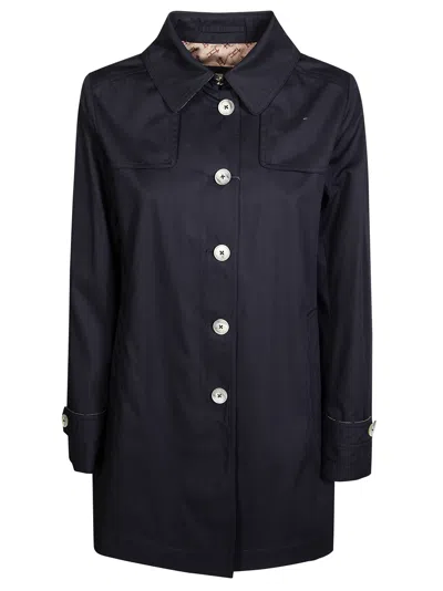 Herno Chic Women's Mini Trench Coat In Blue