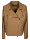 Herno First-act Pef Biker Jacket In Brown