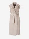 Herno Faux-fur Sleeveless Jacket In Lapel Collar