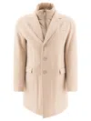 Herno Classic Beige Wool Jacket With Natural Insulation In Tan