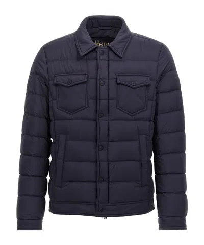 HERNO HERNO SNAP-BUTTONED QUILTED DOWN JACKET
