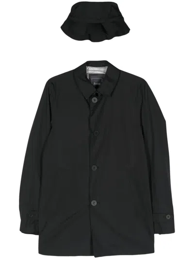 Herno Classic-collar Gore-tex® Raincoat In 黑色