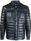 Herno Classic-collar Padded Jacket In Blau