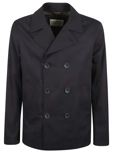 Herno Classic Double-breasted Blue Coat