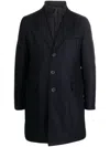 Herno Men's Coat With Quilted Insert In Blue