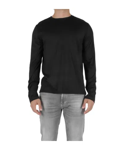 Herno Classic Long-sleeve Wool T-shirt In Black