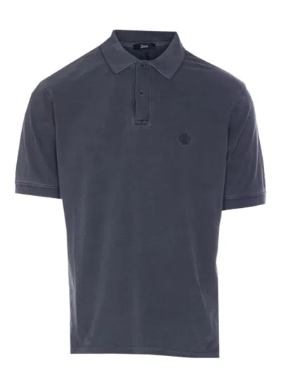 Herno Classic Polo Shirt In Blu
