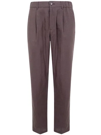 Herno Classic Trousers In Purple