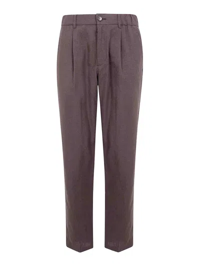 Herno Classic Trousers In Brown