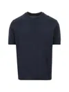 Herno Knit Effect Jersey T-shirt In Blue