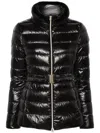 Herno Shniy Padded Down Jacket With Belt Coats Black In Black