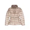 Herno Claudia Faux Fur-trimmed Down Jacket In Neutral
