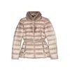 Herno Claudia Faux Fur-trimmed Down Jacket In Neutral