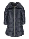 Herno Cleofe Black Down Jacket With Front Zip Closure In Tech Fabric Woman In Black