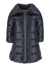 Herno Cleofe Black Down Jacket With Front Zip Closure In Tech Fabric Woman In Black