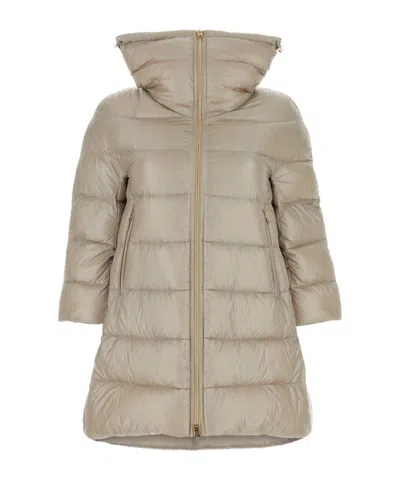 Herno Cleofe Coat In Neutral