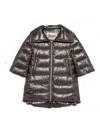 Herno Cleofe Quilted Zip-fastening Coat In Metallic