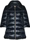 Herno Cleofe Midi Down Jacket In Blue