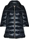Herno Cleofe Midi Down Jacket In Blue