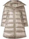 Herno Grey Cleofe Midi Down Jacket In Dove Grey