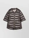Herno Cleofe Quilted Zip-fastening Coat In Metallic