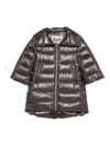 Herno Cleofe Quilted Zip-fastening Coat In Metallic