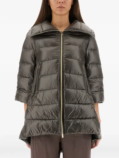HERNO CLEOFE ZIP-UP QUILTED COAT