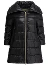 Herno Cleofe Black Down Jacket With Front Zip Closure In Tech Fabric Woman In Black