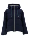 Herno Down Jacket With Hood And Drawstring In Blue