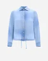Herno Cloud Silk Shirt In Light Blue