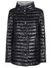 Herno Lightweight Quilted Grey Jacket With High Collar