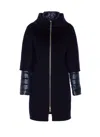 Herno Layered-sleeved Zip-up Down Coat