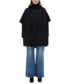 Herno Women's Hooded Cape In Black