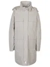 Herno Multi-pocket Hooded Parka In Animal Print