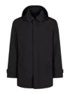 Herno Waterproof 2-layer Laminar Fabric Coat In Black