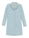 Herno Single-breasted Coat In Blue