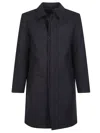 Herno High Collar Coat In Black