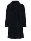 Herno Coat Faux Fur In Black
