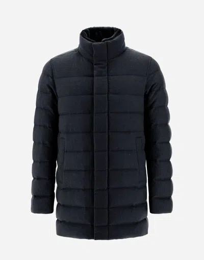 HERNO COAT IN CASHMERE, SILK AND LIGHT FAUX FUR