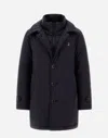 Herno Coat In Ecoage In New Blue
